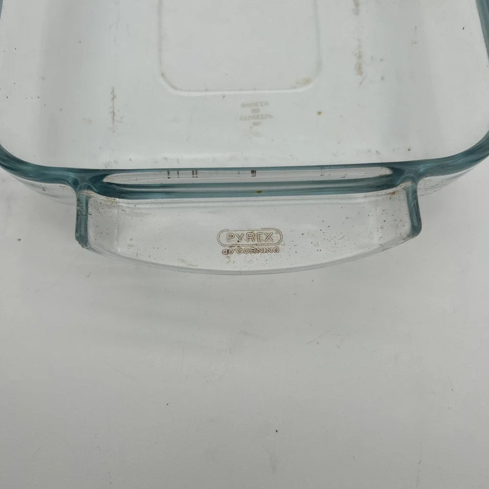 vintage Pyrex (made in France) clear glass baking or loaf dish 238 E